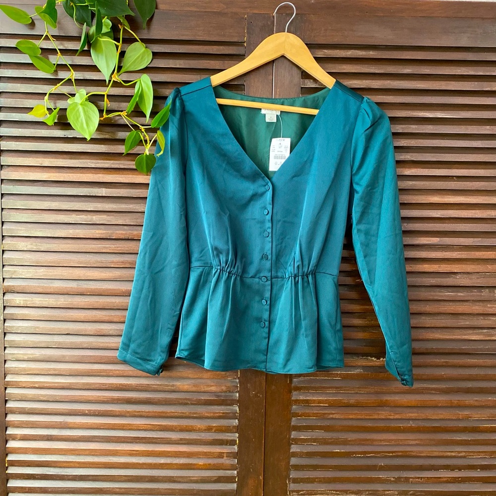 New J. Crew peplum top.